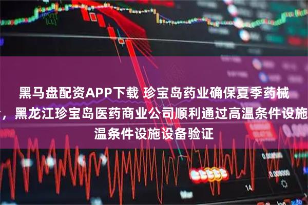 黑马盘配资APP下载 珍宝岛药业确保夏季药械运输安全,黑龙江珍宝岛医药商业公司顺利通过高温条件设施设备验证