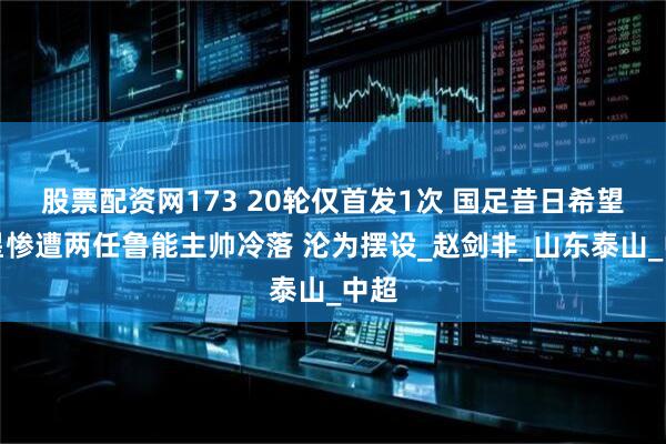 股票配资网173 20轮仅首发1次 国足昔日希望之星惨遭两任鲁能主帅冷落 沦为摆设_赵剑非_山东泰山_中超